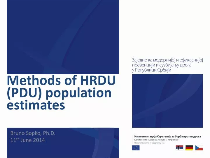 methods of hrdu pdu population estimates