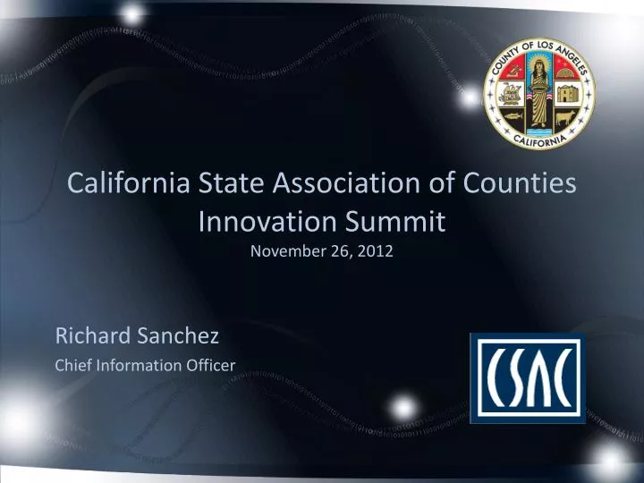 california state association of counties innovation summit november 26 2012