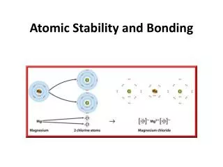 Atomic Stability and Bonding