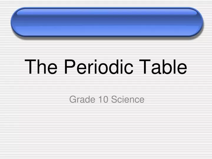 the periodic table