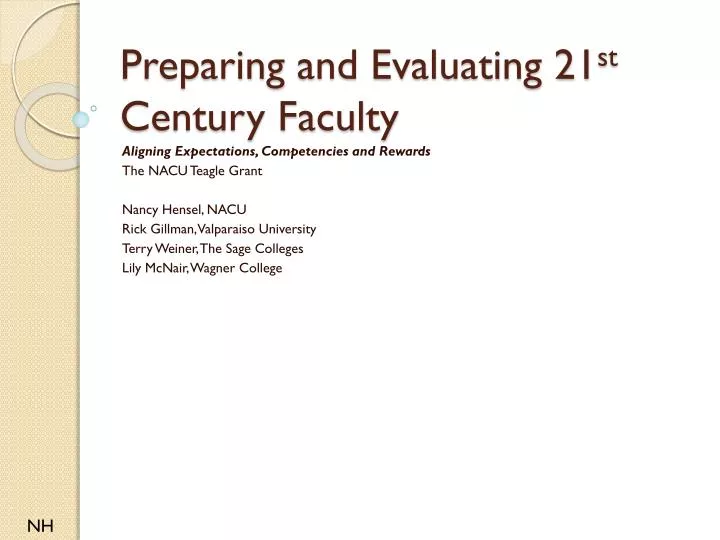 preparing and evaluating 21 st century faculty