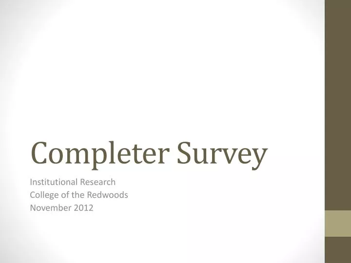 completer survey