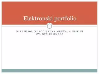 elektronski portfolio