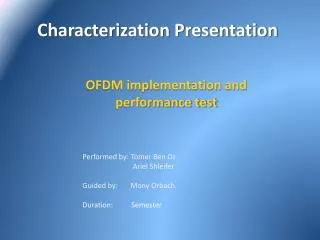 Characterization Presentation