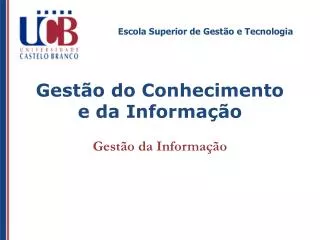 gest o do conhecimento e da informa o