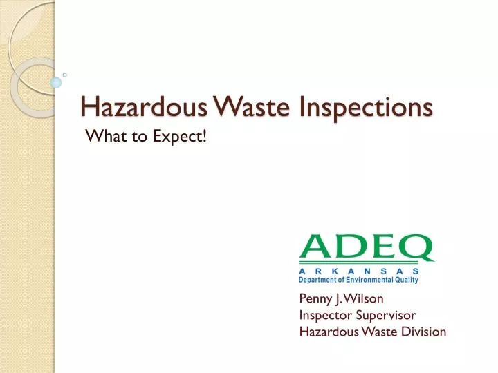 hazardous waste inspections