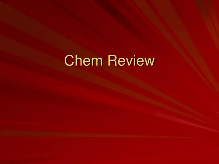 chem review