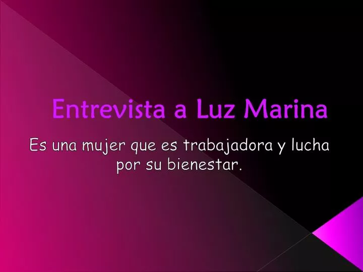 entrevista a luz marina