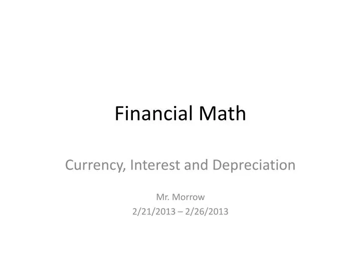 financial math