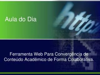 aula do dia