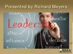 Presented by Richard Meyers - slide 1