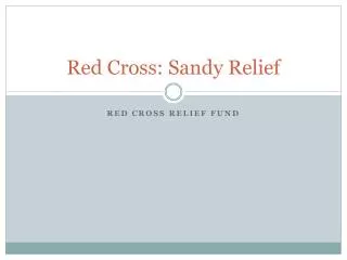 Red Cross: Sandy Relief