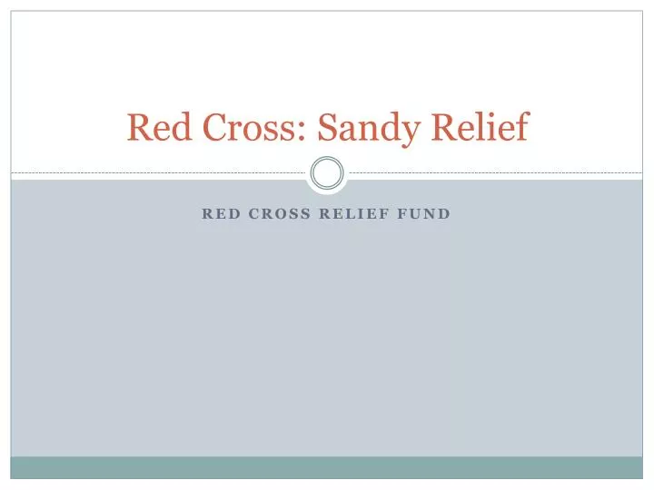 red cross sandy relief