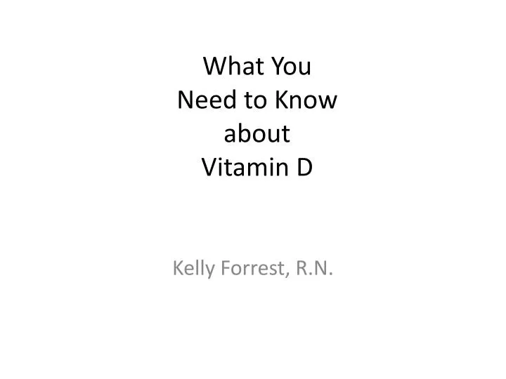 what you need to know about vitamin d