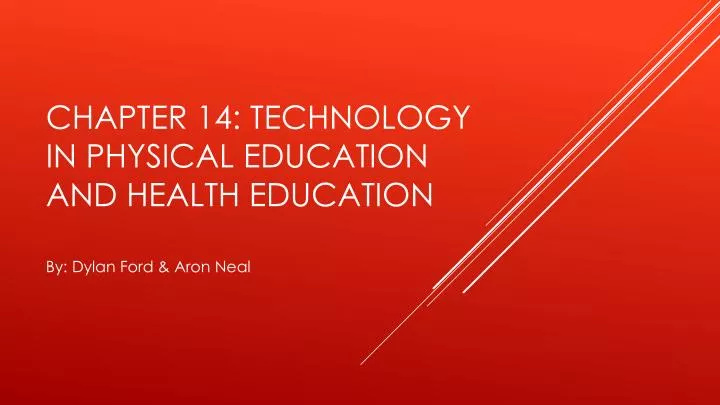 chapter 14 technology in physical education and health education