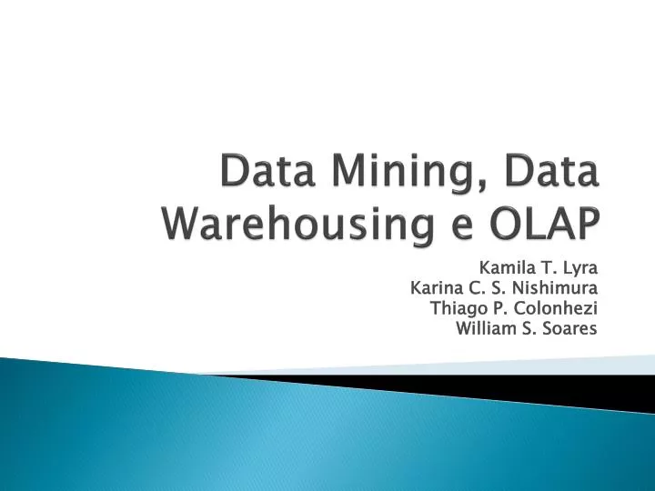 data mining data warehousing e olap