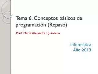 tema 6 conceptos b sicos de programaci n repaso