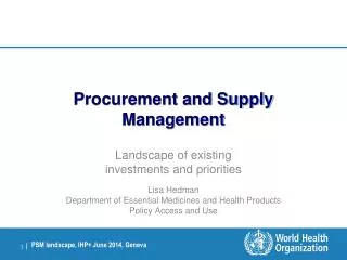 Procurement and Supply Management