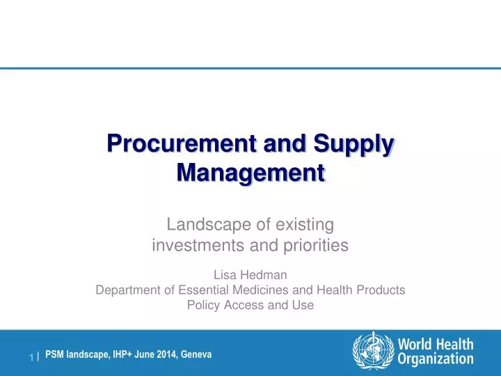 procurement and supply management