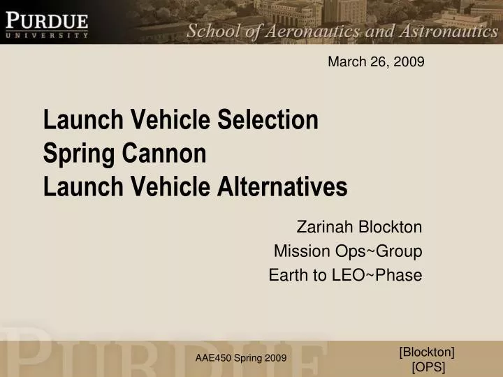 launch vehicle selection spring cannon launch vehicle alternatives