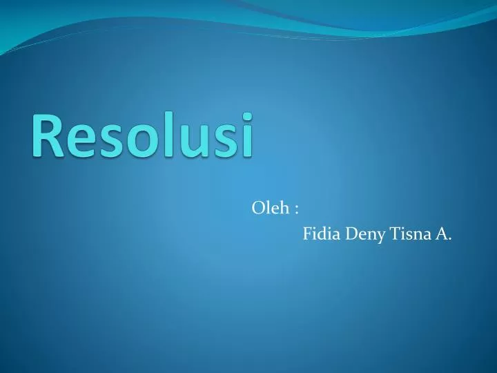 resolusi