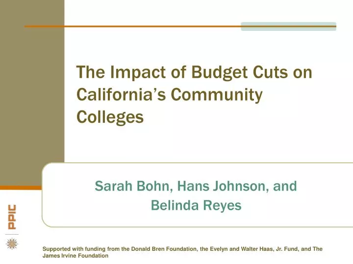 the impact of budget cuts on california s community colleges