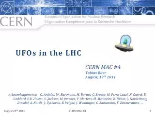 UFOs in the LHC