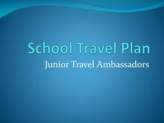 School Travel Plan