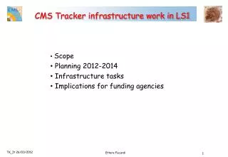 CMS Tracker infrastructure work in LS1