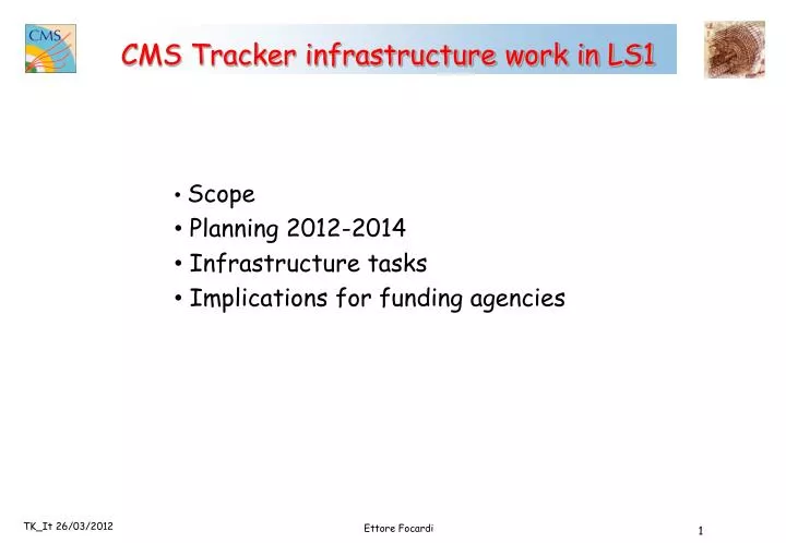 cms tracker infrastructure work in ls1