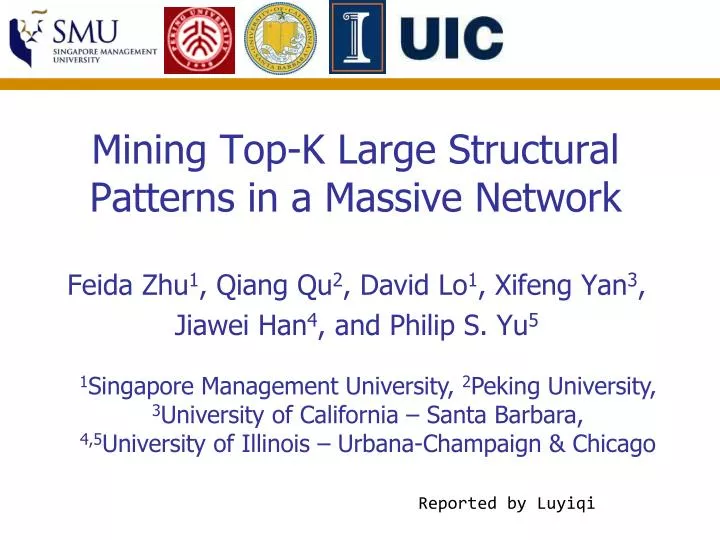 mining top k large structural patterns in a massive network