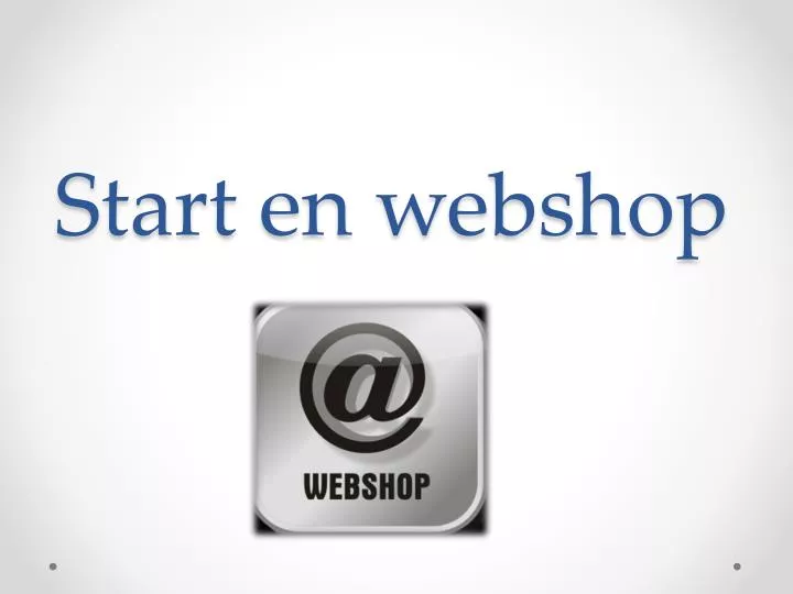 start en webshop