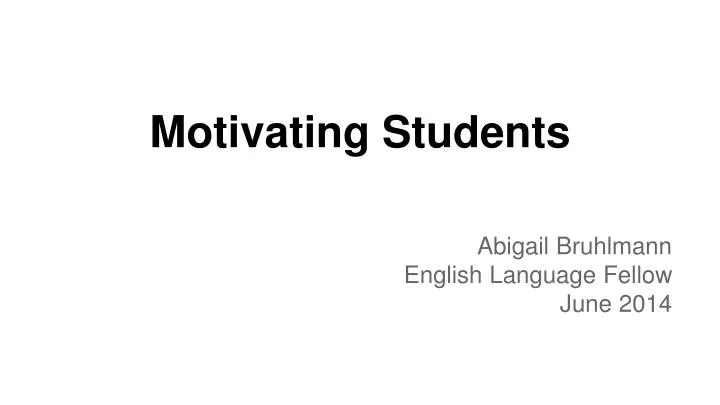 motivating students