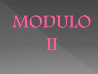 modulo ii