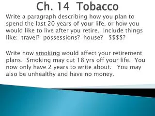 Ch. 14 Tobacco