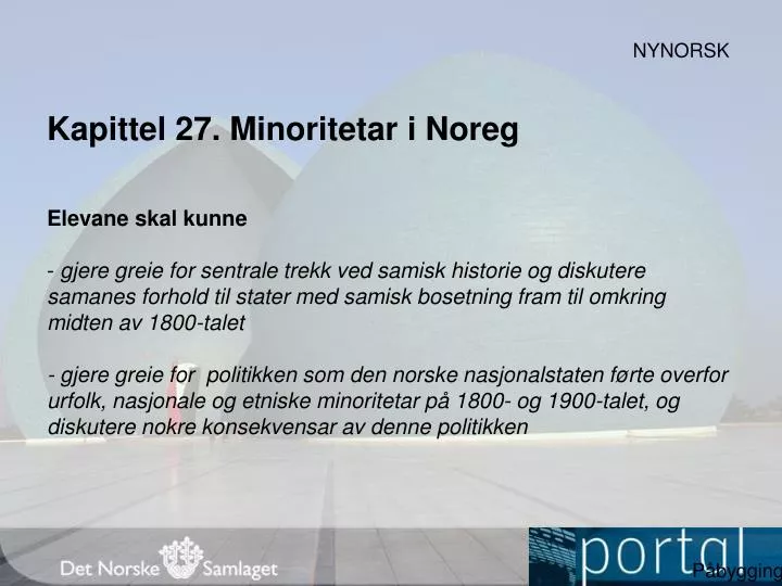 kapittel 27 minoritetar i noreg