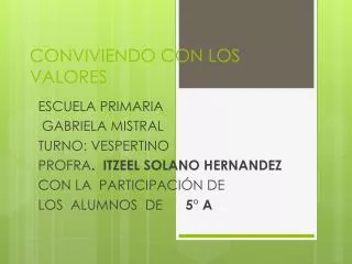 conviviendo con los valores
