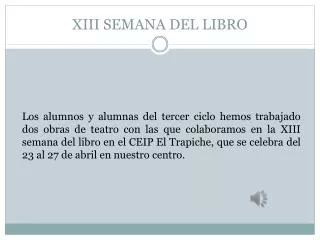 xiii semana del libro