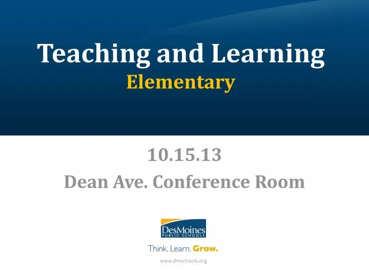 teaching and learning elementary