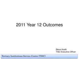 2011 Year 12 Outcomes