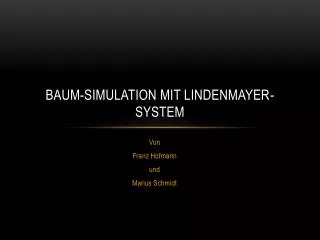 baum simulation mit lindenmayer system