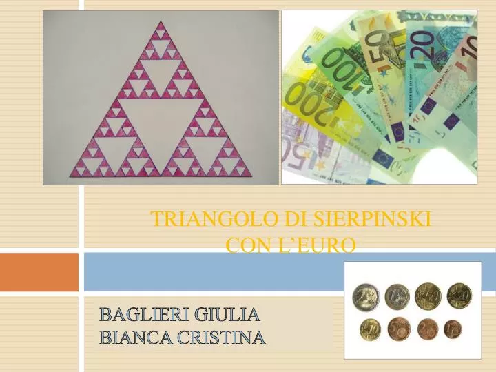 triangolo di sierpinski con l euro