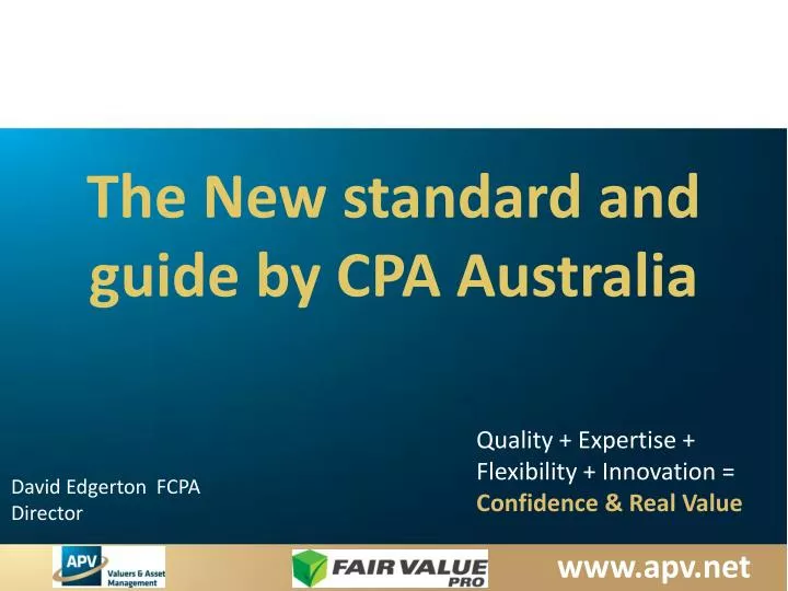 the new standard and guide by cpa australia