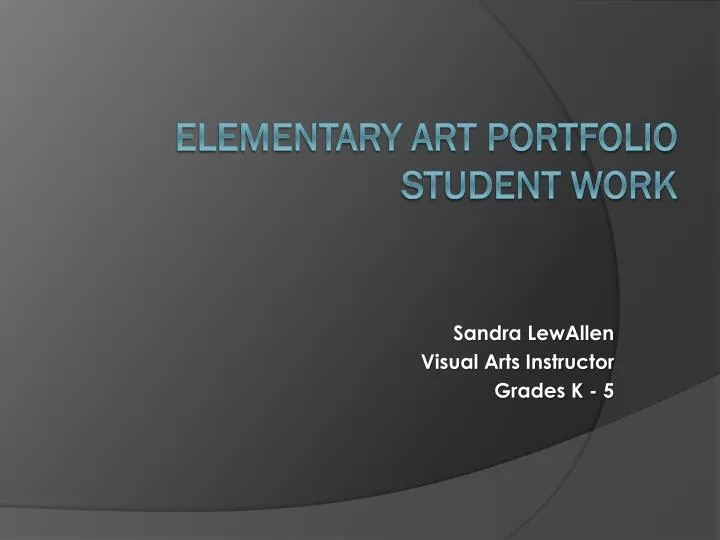 sandra lewallen visual arts instructor grades k 5