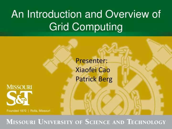 an introduction and overview of grid computing