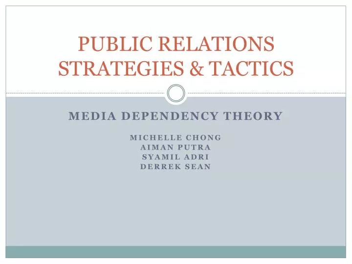 public relations strategies tactics