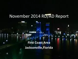 November 2014 RD/AD Report