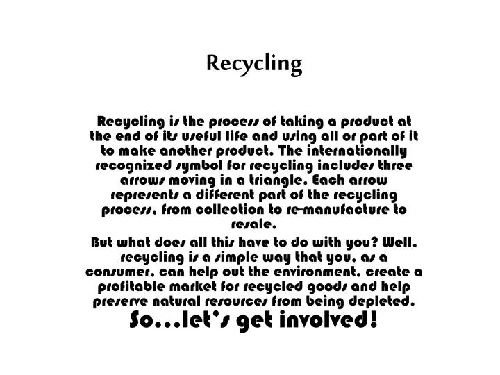 recycling