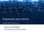 Programação para Internet - slide 1