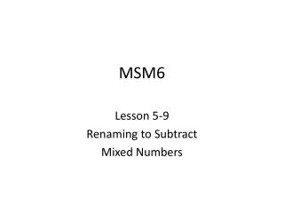 MSM6
